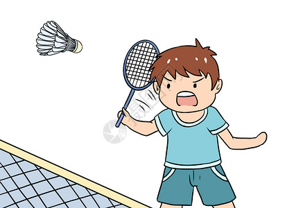 网球培训兴趣爱好漫画插画
