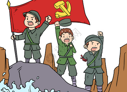 建党节漫画背景图片