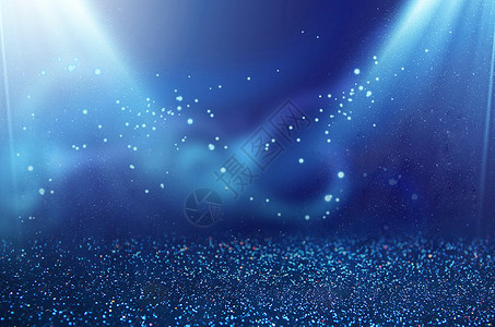 蓝色光斑舞台背景图片