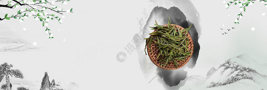 传统文化背景图茶与健康设计图片