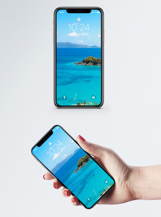 清澈壁纸唯美海岛手机壁纸模板