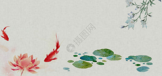 花鸟工笔中国风背景设计图片