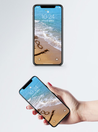 京剧图片夏日沙滩手机壁纸模板