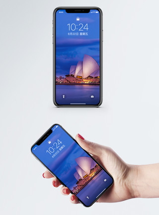 悉尼背景悉尼歌剧院手机壁纸模板