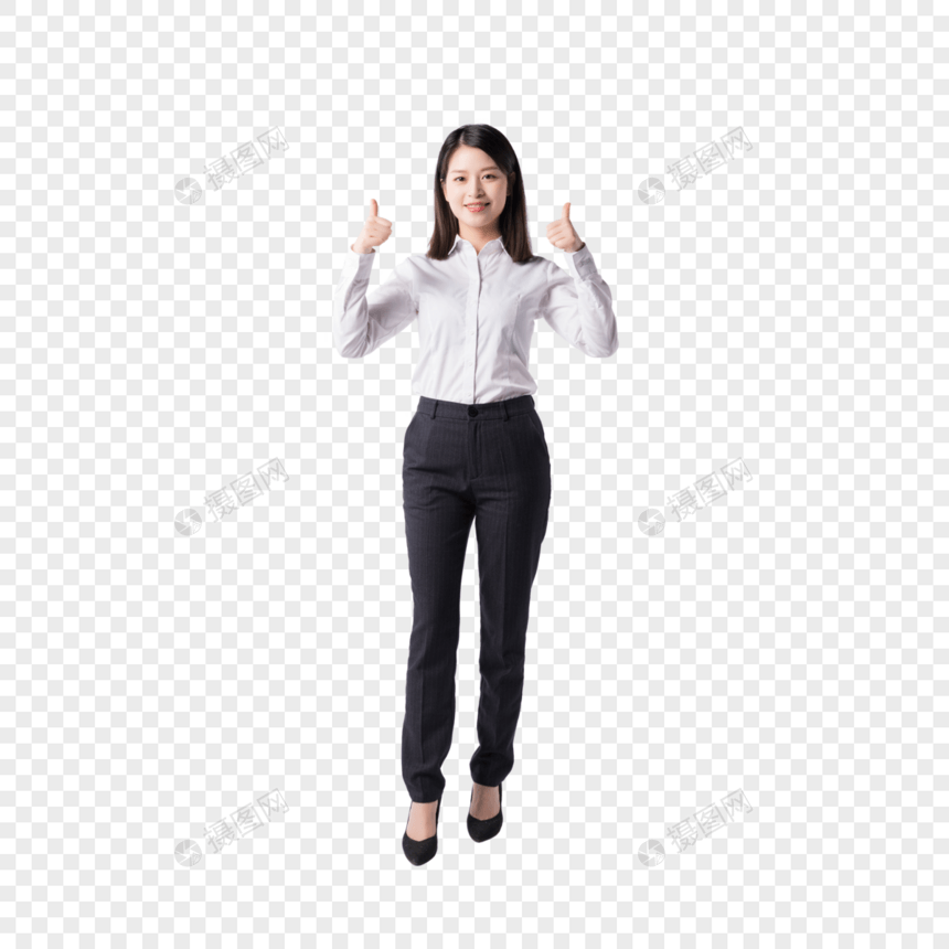 商务女性白领竖大拇指点赞图片图片