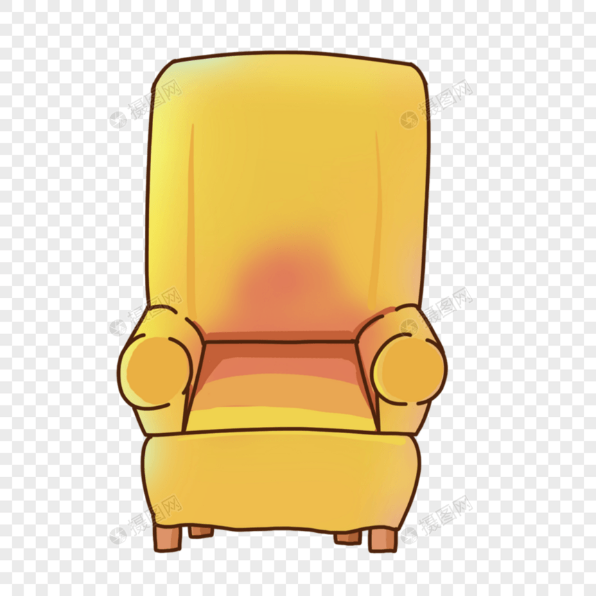 黄色的沙发图片