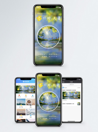 夏天树林大暑手机海报配图模板