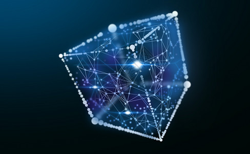 方块元素立方体科技背景设计图片