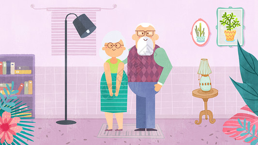 老年人惬意生活背景图片