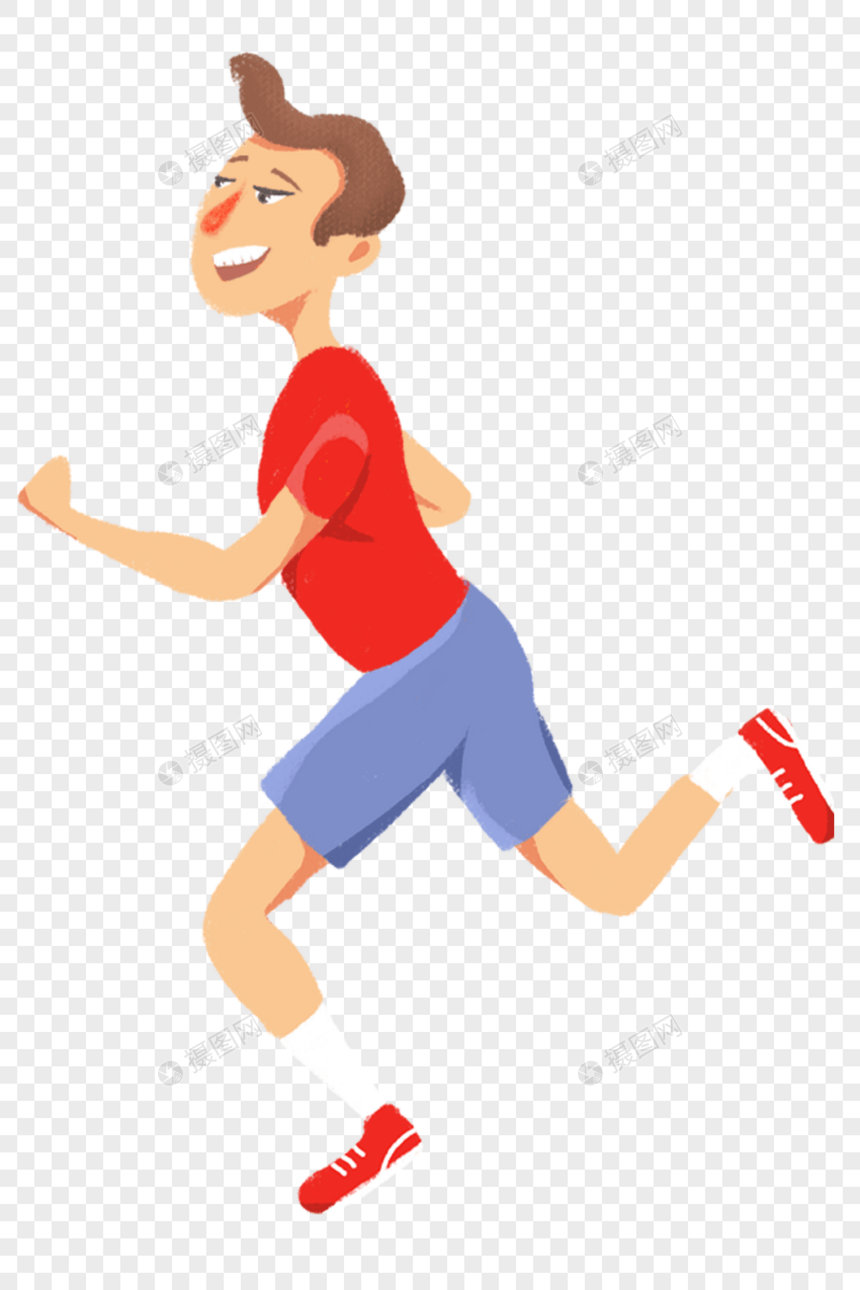 跑步运动的男孩图片