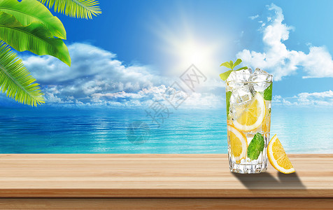 夏季冰镇饮料海报设计图片