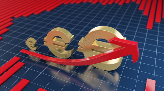 欧元上升背景背景图片