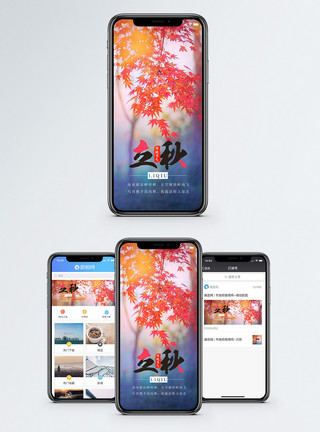 立秋手机立秋节气手机海报配图模板