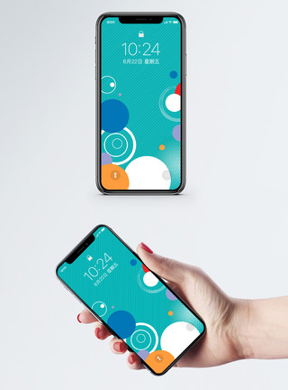 圆形元素素材色彩几何手机壁纸模板