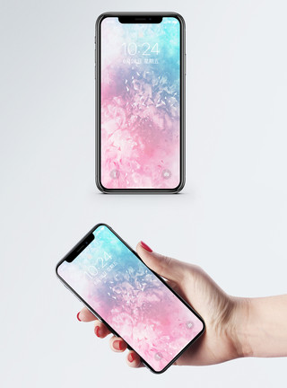 立体粉色数字梦幻色彩手机壁纸模板