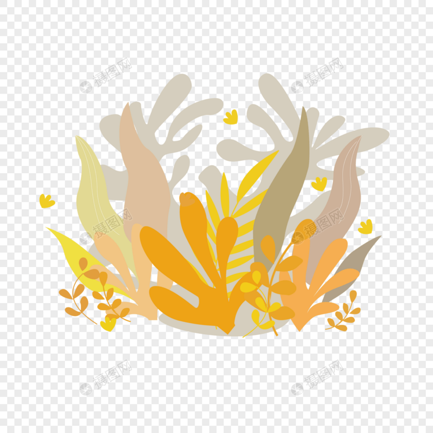 黄色叶子图片