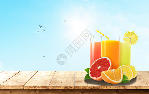 夏季冰镇饮料海报图片