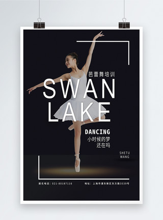 美妙的大自然芭蕾舞舞蹈培训招生海报模板