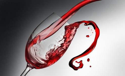 流动的红酒杯子创意红酒酒水设计图片