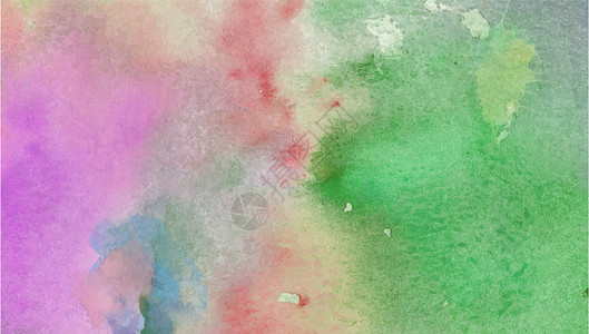 彩虹边框纹理水彩机理液化背景插画