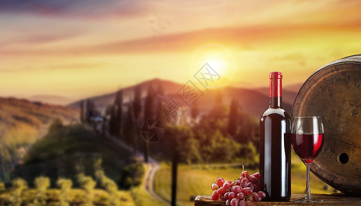 红葡萄酒场景图片