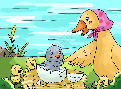 蛋鸭儿童读物插画