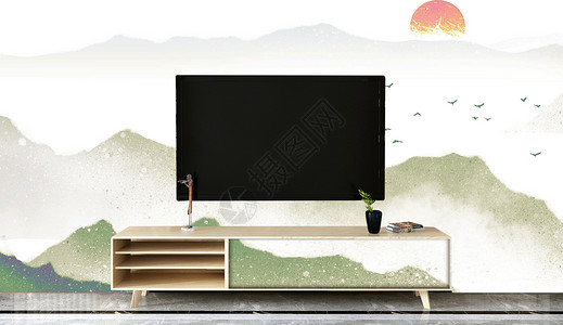 中国风电视背景墙背景图片