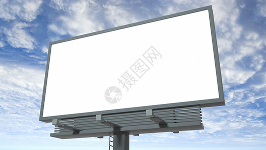 空白的天空高架海报样机背景设计图片