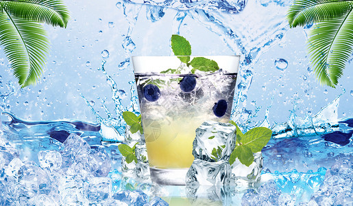 橄榄海报夏日清凉饮料设计图片