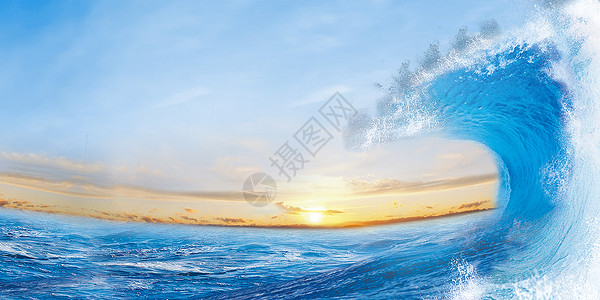 创意海浪海浪波纹背景设计图片