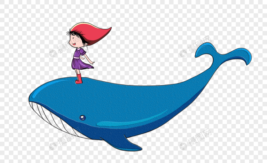 小女孩鲸鱼图片