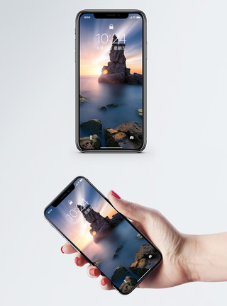 海边岛屿大海风景手机壁纸模板