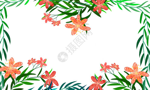 水彩花卉背景背景图片