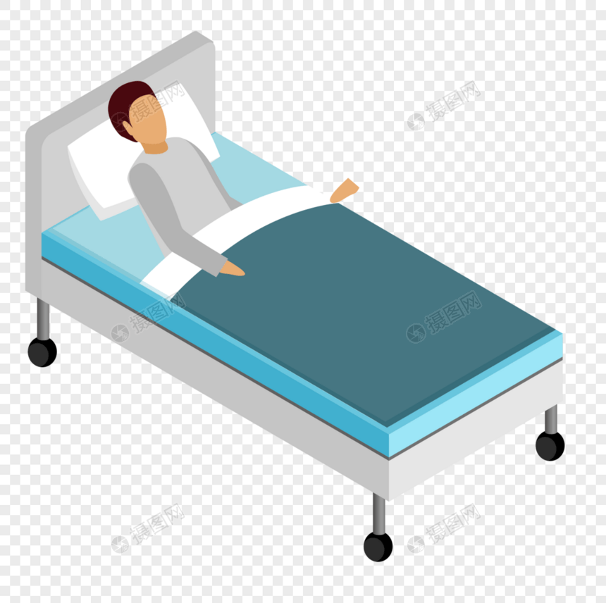 病床上病人图片