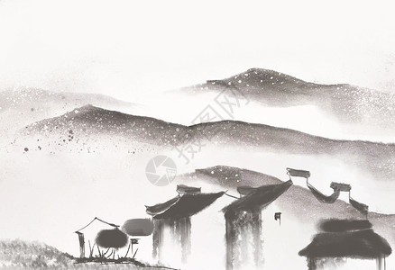 中国水墨画背景图片