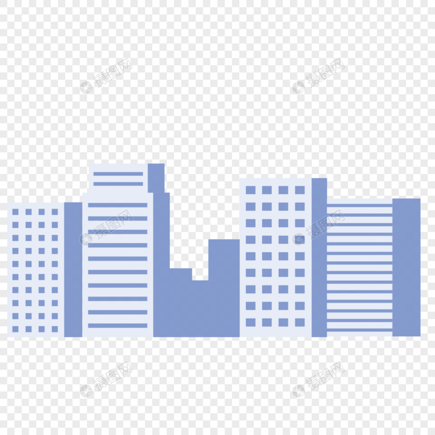扁平风格城市建筑图片