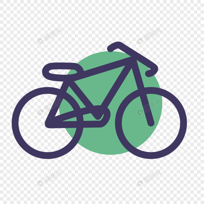自行车线性图标图片