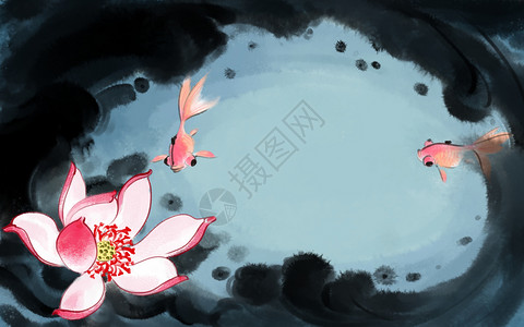 背景花卉中国花鸟画高清图片