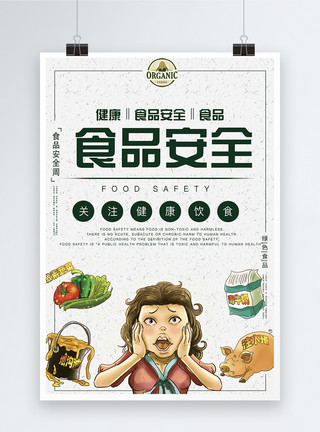 食品安全宣传海报模板