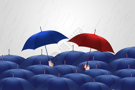 雨中的伞雨中浪漫场景设计图片