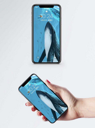 鲸尾巨鲸系列手机壁纸模板