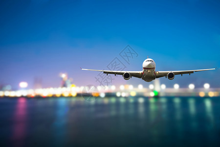 旅行场景飞机真航空晚上飞机高清图片