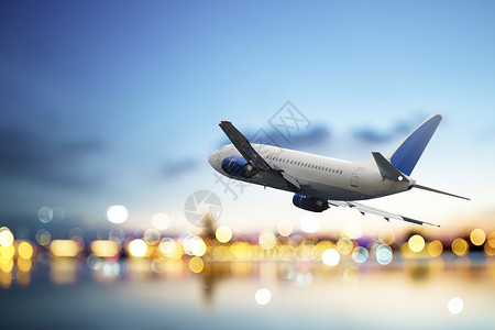 飞机回家飞机旅游场景设计图片