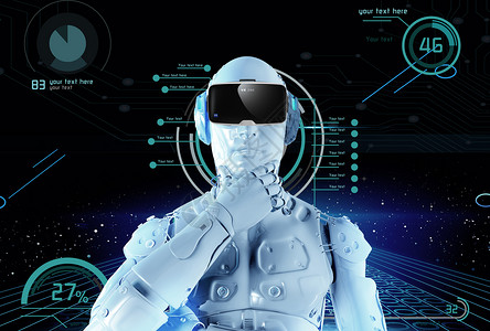 VR机器人场景海报高清图片素材