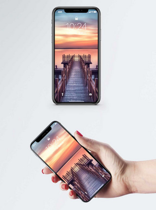 海上木桥金沙湖手机壁纸模板