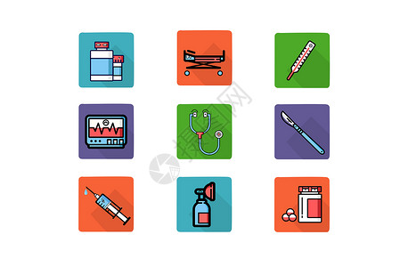 消毒设备医疗类图标插画
