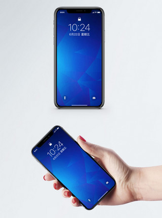 蓝色光感气泡科技背景手机壁纸模板