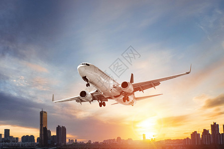 飞机航班飞机旅行场景设计图片