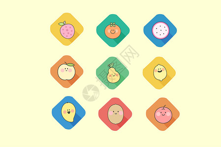 梨子水水果类图标插画