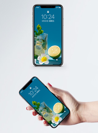 水果青柠柠檬水果饮料手机壁纸模板